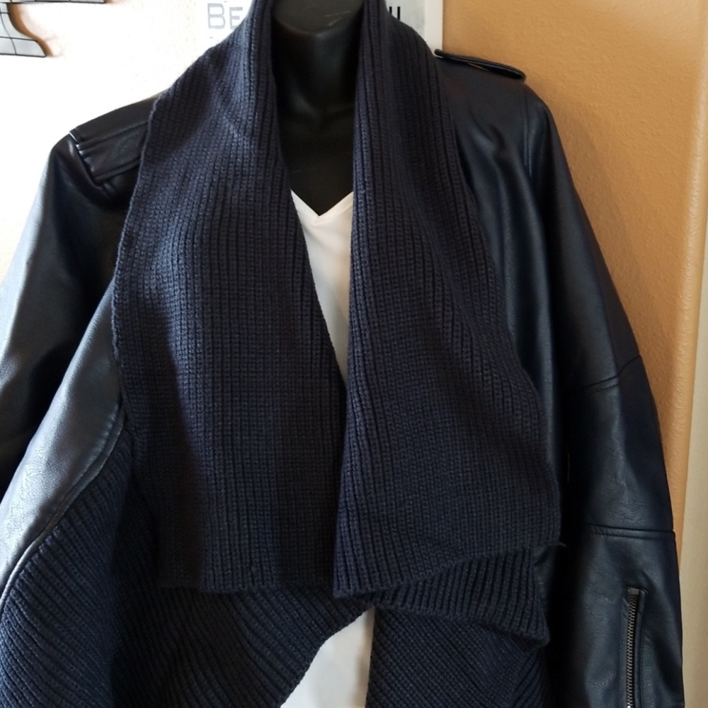 Brand new GILI Moto leather sweater jacket🤩